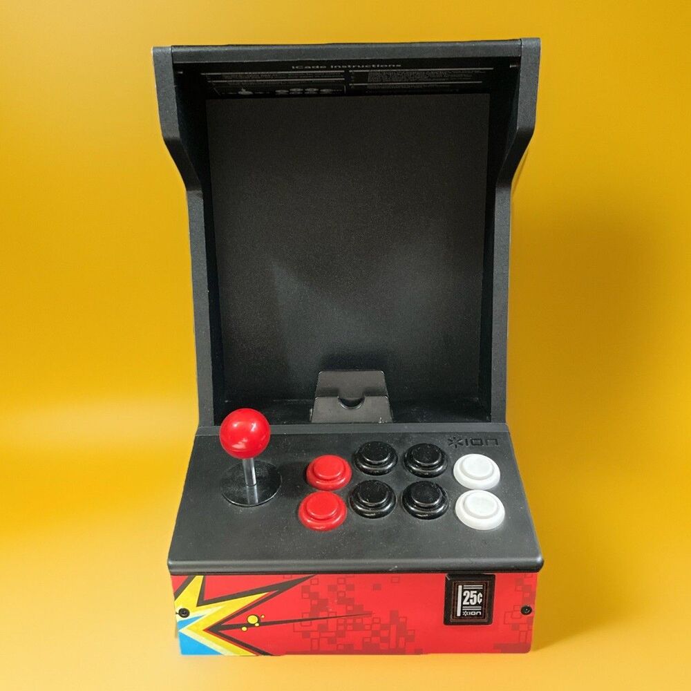 Vintage Rare Ion Icade Bluetooth Arcade Cabinet IPad Tablet Joystick Game Play